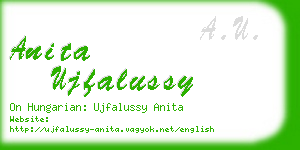 anita ujfalussy business card